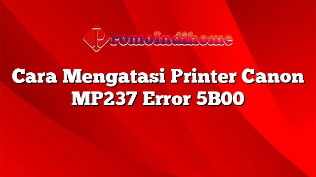 Cara Mengatasi Printer Canon MP237 Error 5B00