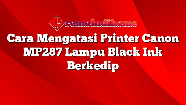 Cara Mengatasi Printer Canon MP287 Lampu Black Ink Berkedip