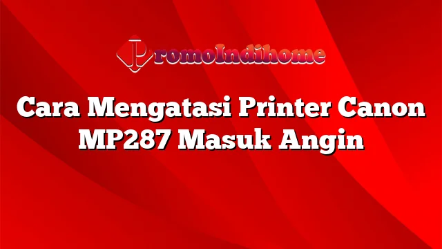 Cara Mengatasi Printer Canon MP287 Masuk Angin