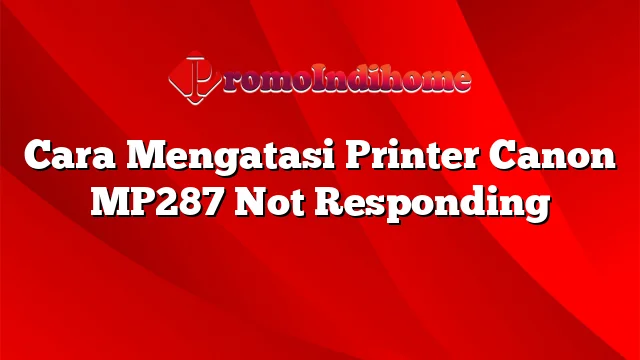 Cara Mengatasi Printer Canon MP287 Not Responding