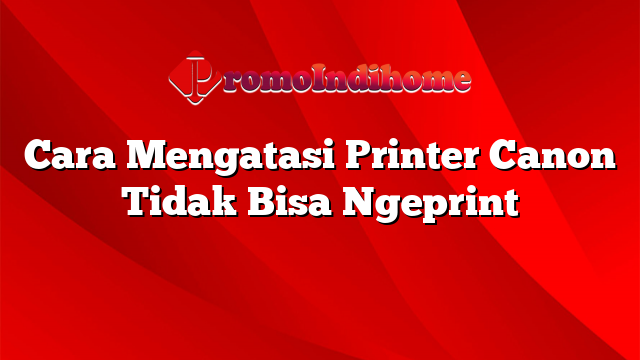 Cara Mengatasi Printer Canon Tidak Bisa Ngeprint