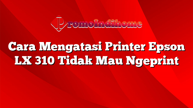 Cara Mengatasi Printer Epson LX 310 Tidak Mau Ngeprint