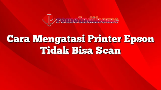 Cara Mengatasi Printer Epson Tidak Bisa Scan