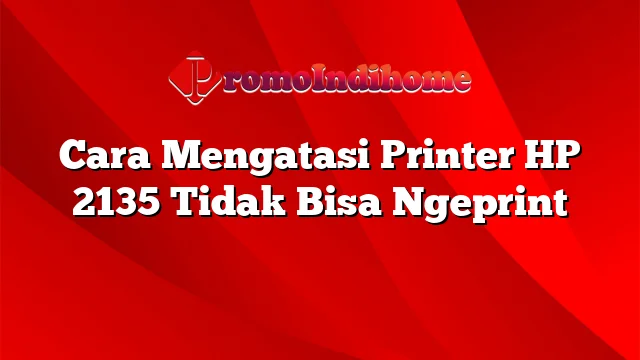 Cara Mengatasi Printer HP 2135 Tidak Bisa Ngeprint