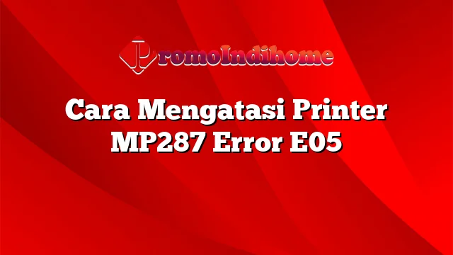 Cara Mengatasi Printer MP287 Error E05