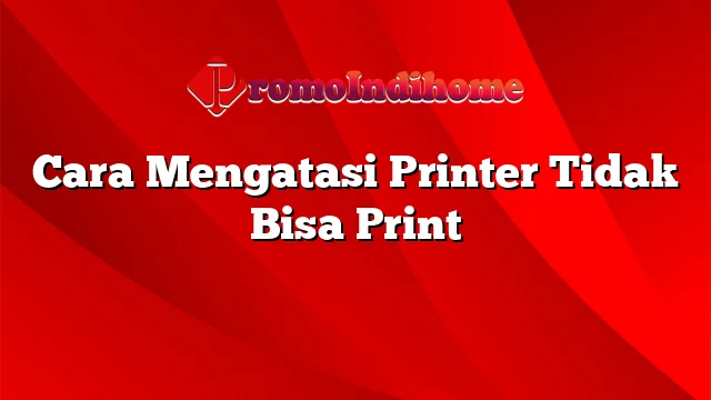 Cara Mengatasi Printer Tidak Bisa Print