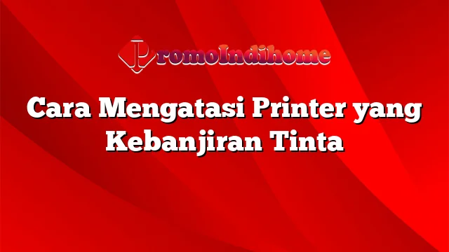 Cara Mengatasi Printer yang Kebanjiran Tinta