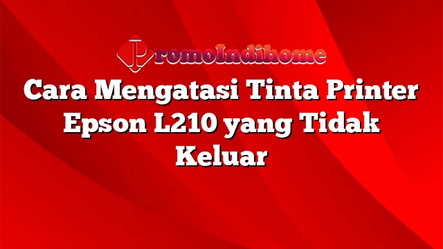 Cara Mengatasi Tinta Printer Epson L210 yang Tidak Keluar