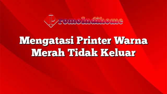 Mengatasi Printer Warna Merah Tidak Keluar