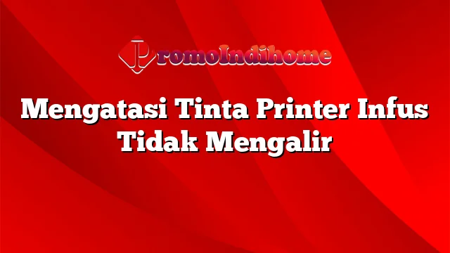 Mengatasi Tinta Printer Infus Tidak Mengalir