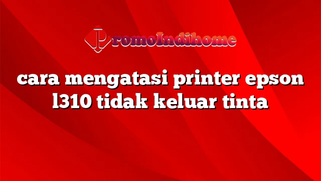 cara mengatasi printer epson l310 tidak keluar tinta