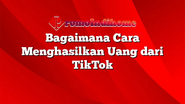 Bagaimana Cara Menghasilkan Uang dari TikTok