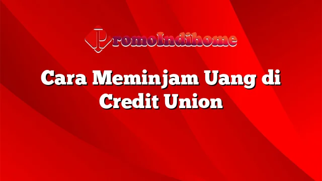 Cara Meminjam Uang di Credit Union