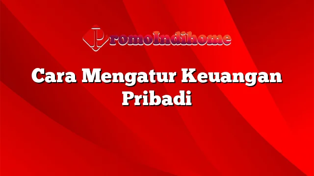 Cara Mengatur Keuangan Pribadi