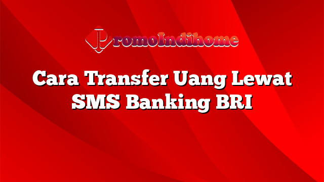 Cara Transfer Uang Lewat SMS Banking BRI