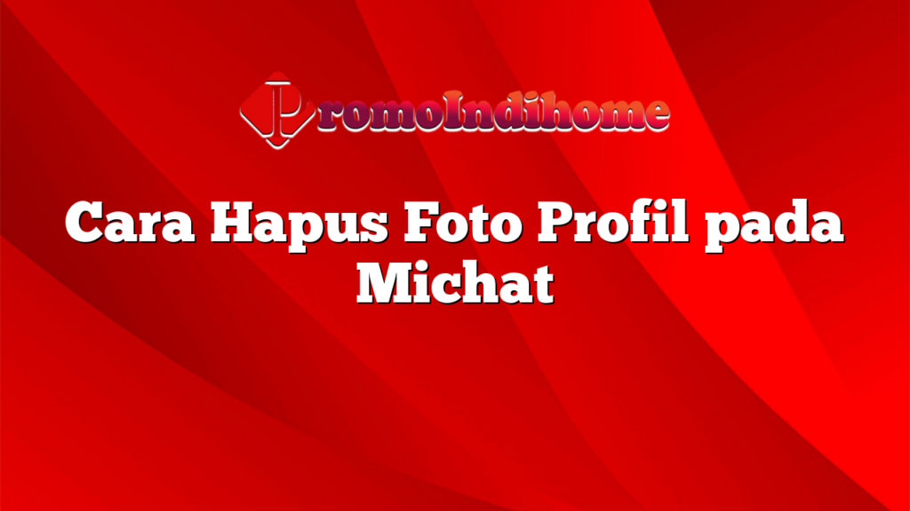 Cara Hapus Foto Profil pada Michat