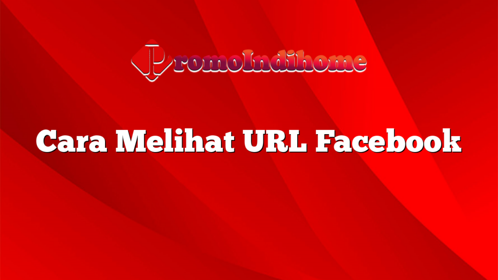 Cara Melihat URL Facebook